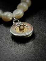 "Isabelle" Blue Vintage Chanel Button Charm and Pearl Bracelet - Image 13
