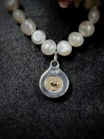 "Isabelle" Blue Vintage Chanel Button Charm and Pearl Bracelet - Image 14