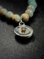 "Isabelle" Ivory Vintage Chanel Button Charm and Agate Bracelet - Image 11