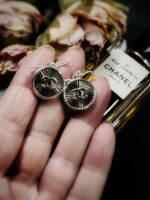 Vintage Chanel Button Earrings