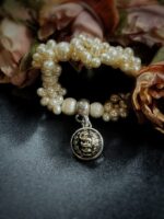 French antique WW1 Military Medical Uniform Button Pendant