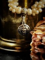 French antique WW1 Military Medical Uniform Button Pendant