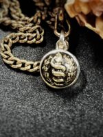 French antique WW1 Military Medical Uniform Button Pendant