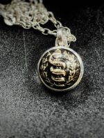 French antique WW1 Military Medical Uniform Button Pendant