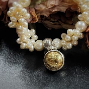 French Antique WW1 Navel Button Charm