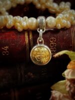 French Antique WW1 Navel Button Charm