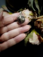 French antique WW1 Military Medical Uniform Button Pendant