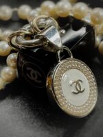 "Manon" Vintage White Pearl Chanel Zipper Pull Pendant - Image 4
