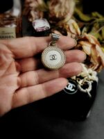 "Manon" Vintage White Pearl Chanel Zipper Pull Pendant - Image 3