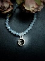 Petite Vintage Black Dior Button Charm Bracelet