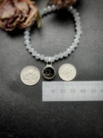 Petite Vintage Black Dior Button Charm Bracelet
