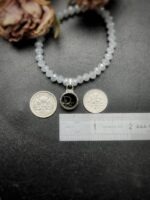 Petite Vintage Black Dior Button Charm Bracelet