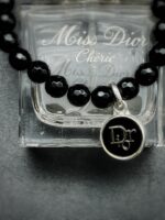 Vintage Black Dior Button Charm Bracelet