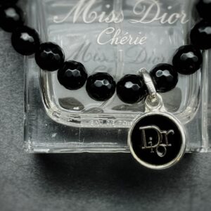 Vintage Black Dior Button Charm Bracelet