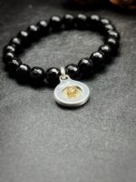 Vintage Black Dior Button Charm Bracelet