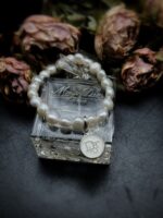 Vintage White Dior Button Charm Bracelet