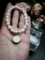 Vintage White Dior Button Charm Bracelet