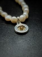 Vintage White Dior Button Charm Bracelet