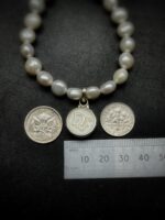 Vintage White Dior Button Charm Bracelet