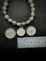 Vintage White Dior Button Charm Bracelet