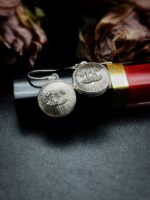 1950s Chanel Silver Diamond Button Earrings