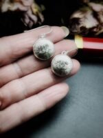1950s Chanel Silver Diamond Button Earrings