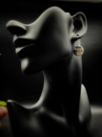 1950s Chanel Silver Diamond Button Earrings