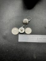 1950s Chanel Silver Diamond Button Earrings