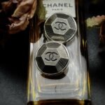 1980s Chanel Hexagon Button Earrings