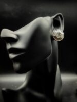 1980s Chanel Hexagon Button Earrings