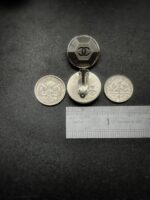 1980s Chanel Hexagon Button Earrings