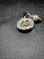 "Adeline" 1920s Red Chanel Button Pendant Charm - Image 8