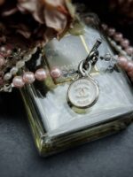 Antique 1920s Chanel Button Charm Pendant