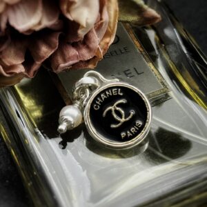 Antique 1920s Chanel Button Charm Pendant