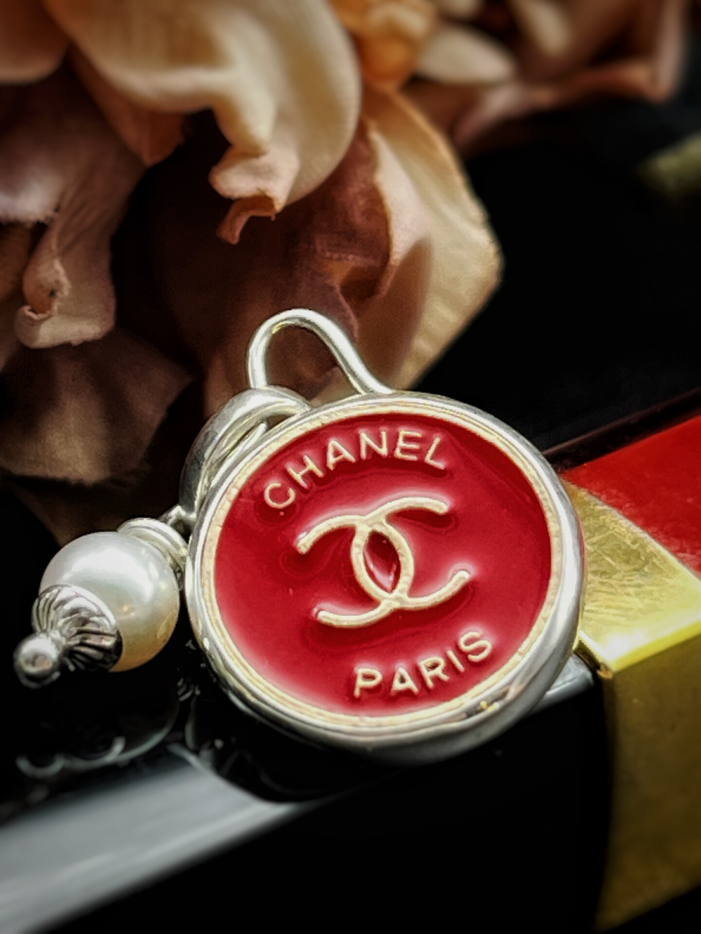 Antique 1920s Chanel Button Charm Pendant Antique 1920s Chanel Button Charm Pendant
