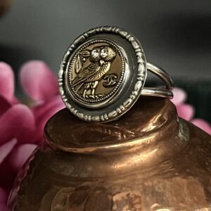 Vintage Chanel Owl Button Ring