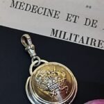French WW1 Doctors uniform button Pendant