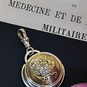 French WW1 Doctors uniform button Pendant