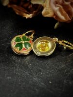 Gucci Green Flora Button Earrings