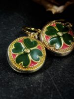 Gucci Green Flora Button Earrings