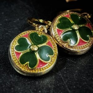 Gucci Green Flora Button Earrings