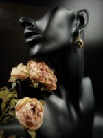 Gucci Green Flora Button Earrings