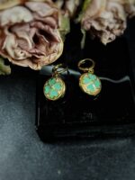 Gucci Blue Flora Button Earrings