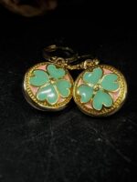 Gucci Blue Flora Button Earrings