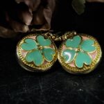 Gucci Blue Flora Button Earrings