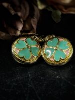Gucci Blue Flora Button Earrings