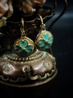 Gucci Blue Flora Button Earrings