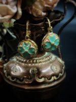 Gucci Blue Flora Button Earrings