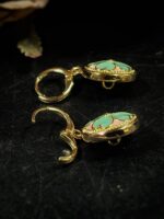 Gucci Blue Flora Button Earrings