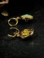 Gucci Blue Flora Button Earrings